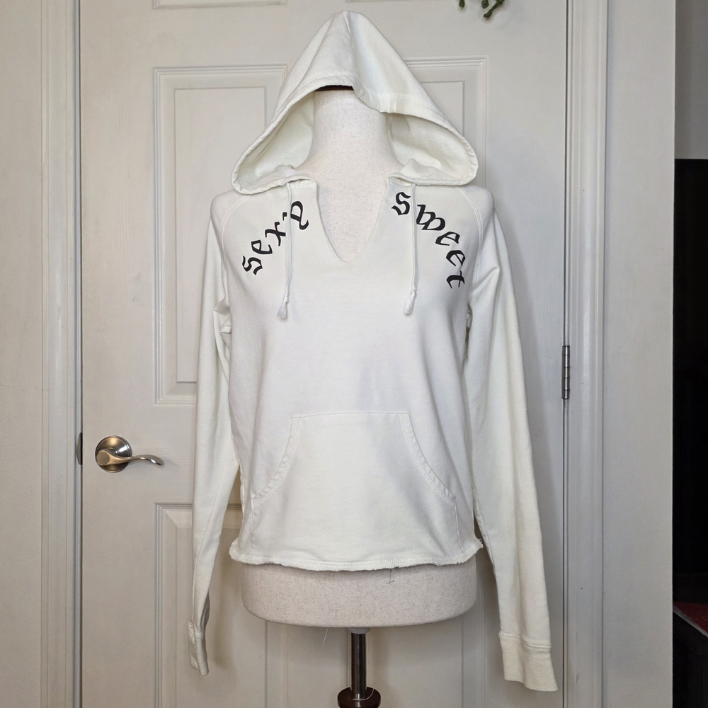 Voice Beige Graphic Hoodie